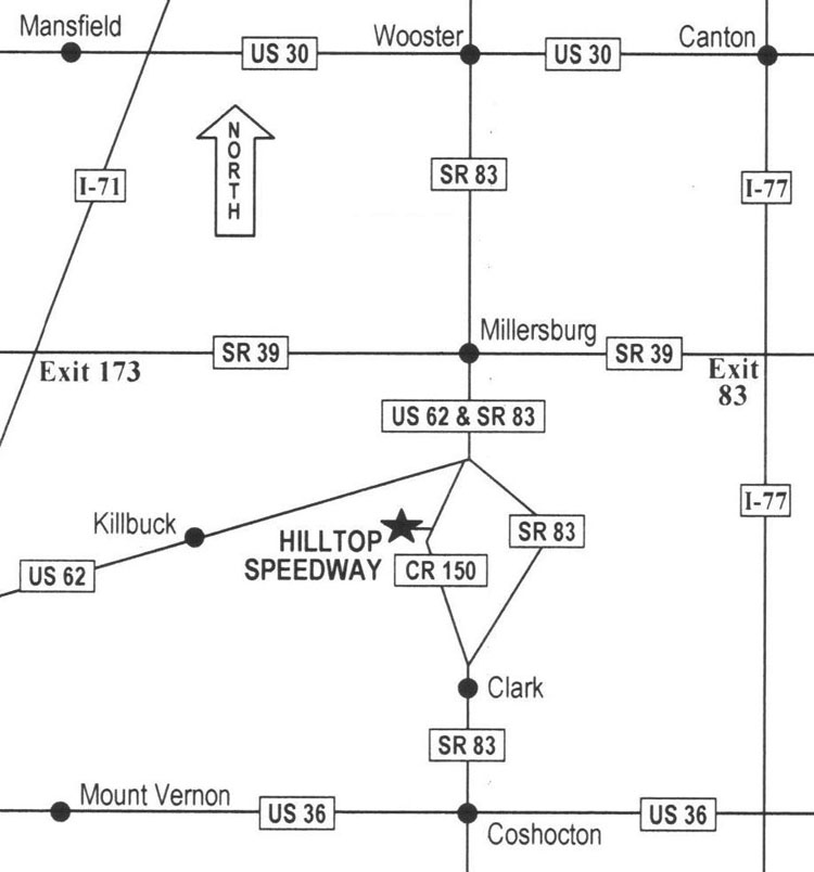 HillTop Speedway Directions